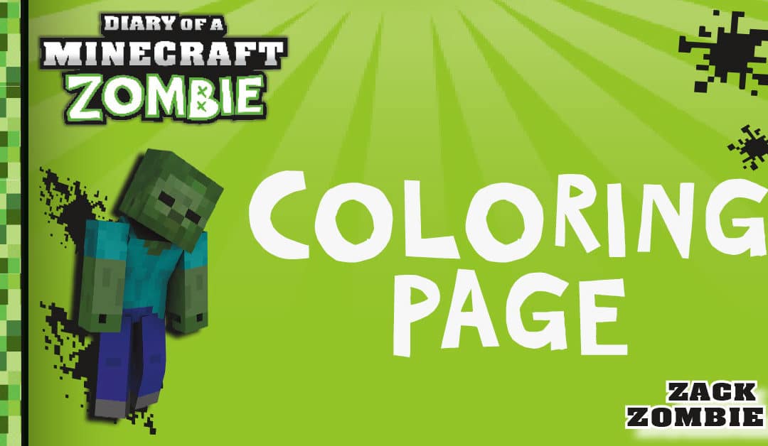 Diary of a Minecraft Zombie Coloring Page
